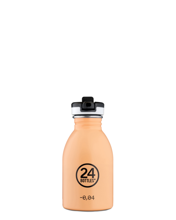 24 Bottles . Urban 250 Peach Orange Sport Lid