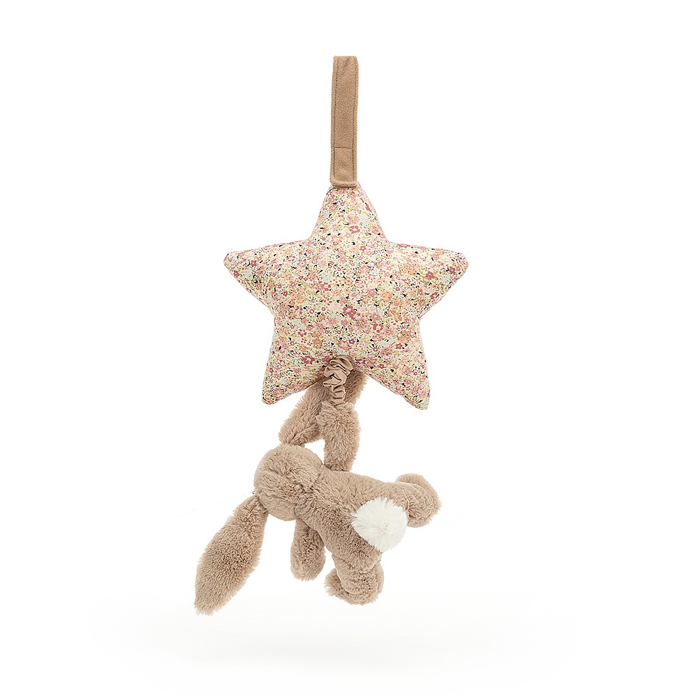 Jellycat . Blossom Bea Beige Bunny Musical Pull