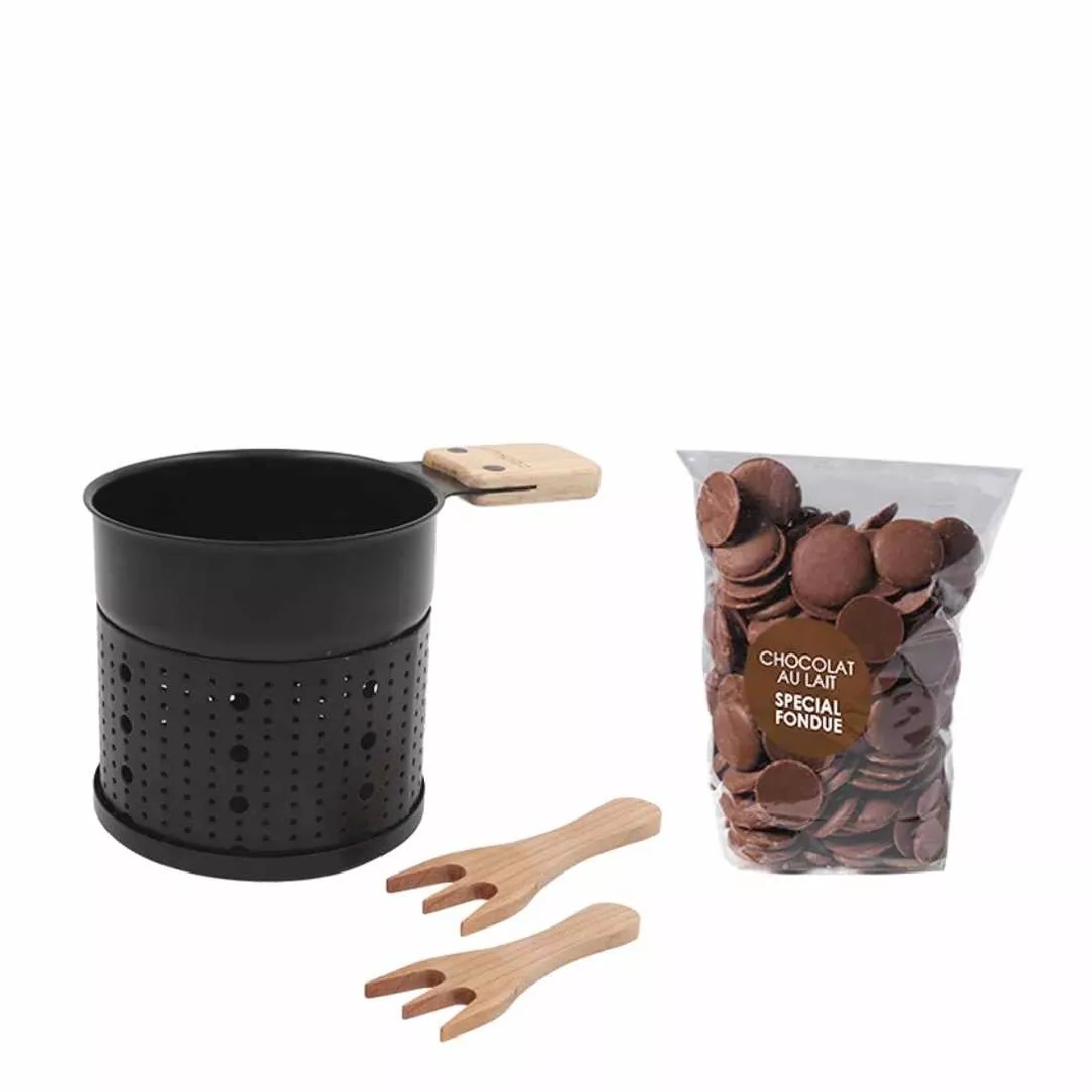 Cookut . Kit Fonduta di cioccolato al latte con candela