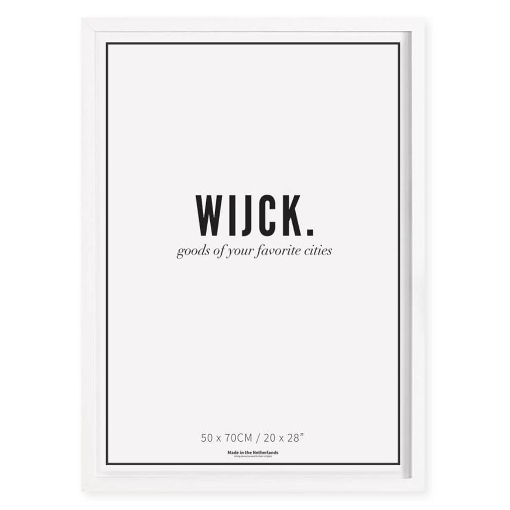 Wijck . Cornice in legno laccato bianco 40x50