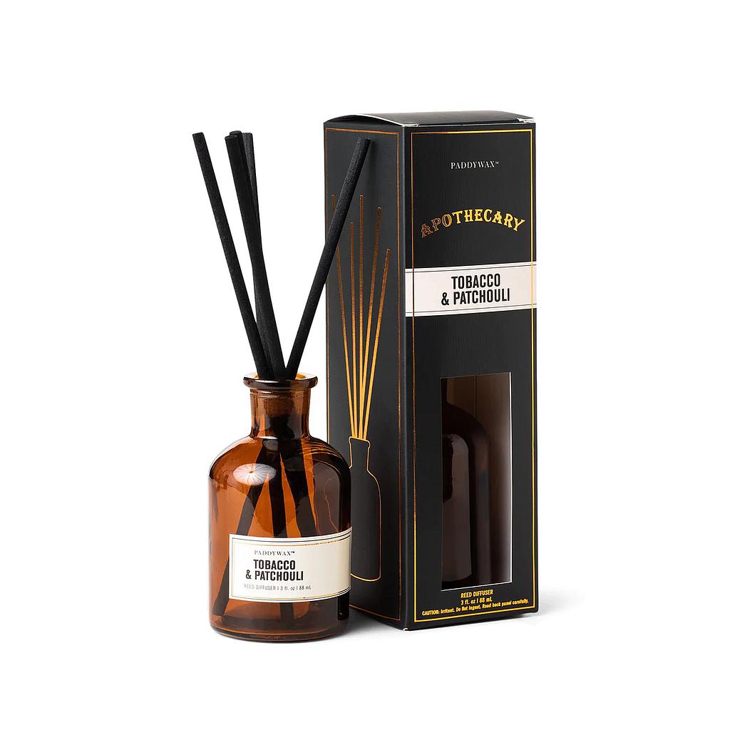 Gentlemen's Hardware . Apothecary 3fl oz Amber Glass Diffuser Tobacc o &amp; Patchouli