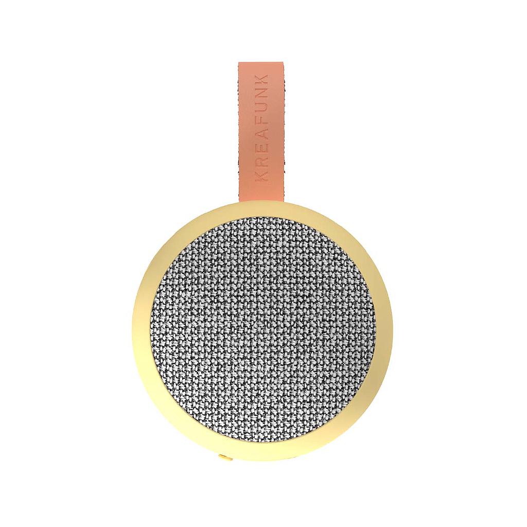 KreaFunk . aGo II Fabric Soft Yellow Bluetooth Speakers