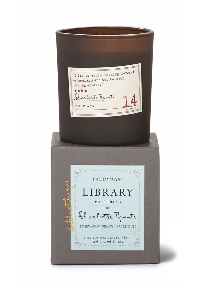 Paddywax . Library candle 170g - Charlotte Bronte - Rosewood/Pe ony/Patchouli