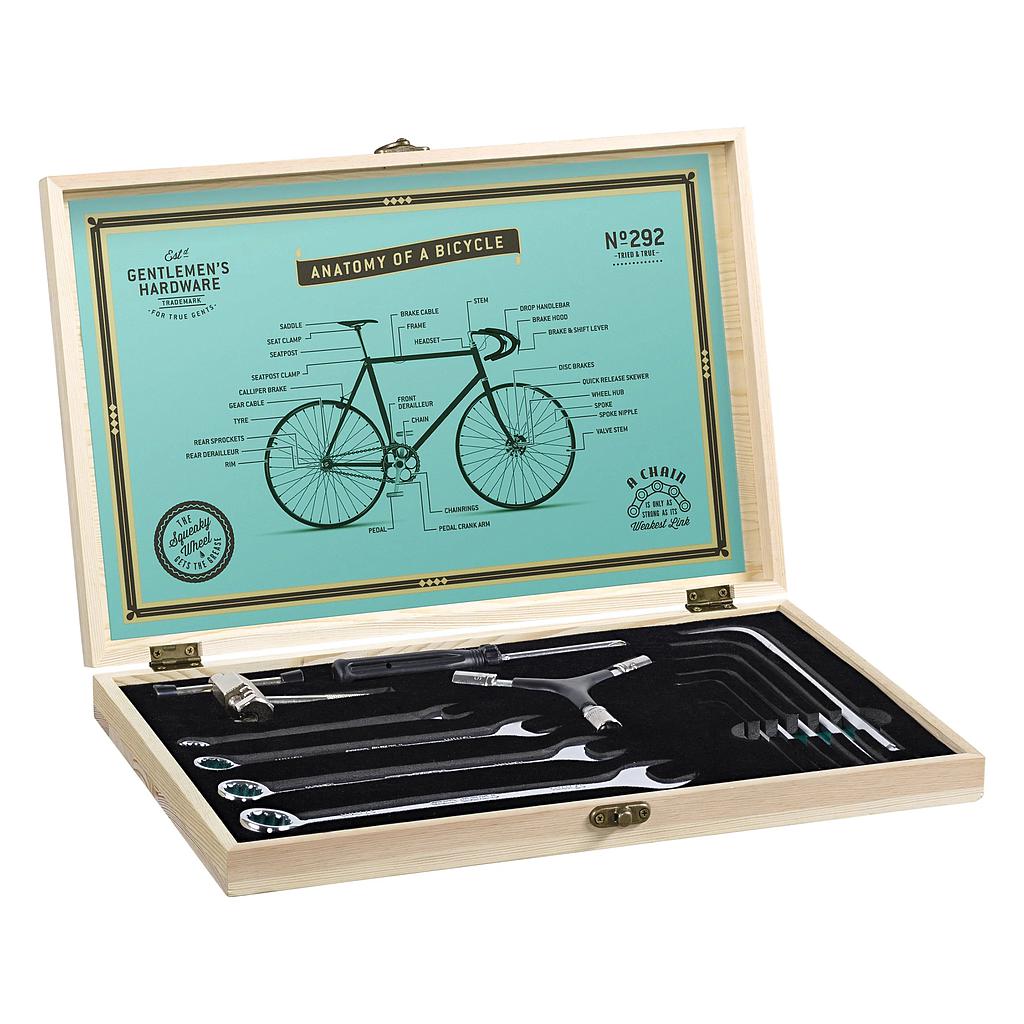 Gentlemen's Hardware . Kit attrezzi per biciclette con scatola di legno