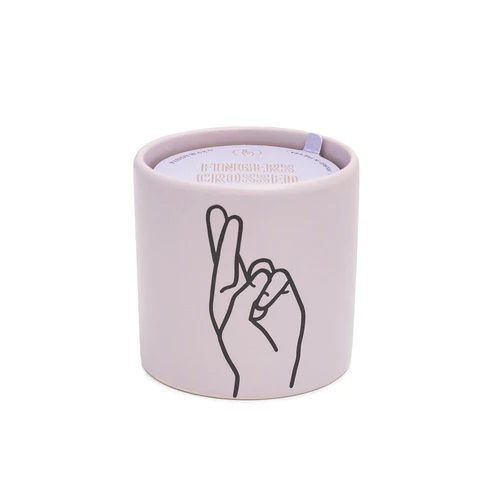 Paddywax . Impressions Ceramic Candle (163g) - Lavender - Fingers Crossed - Wisteria &amp; Willow