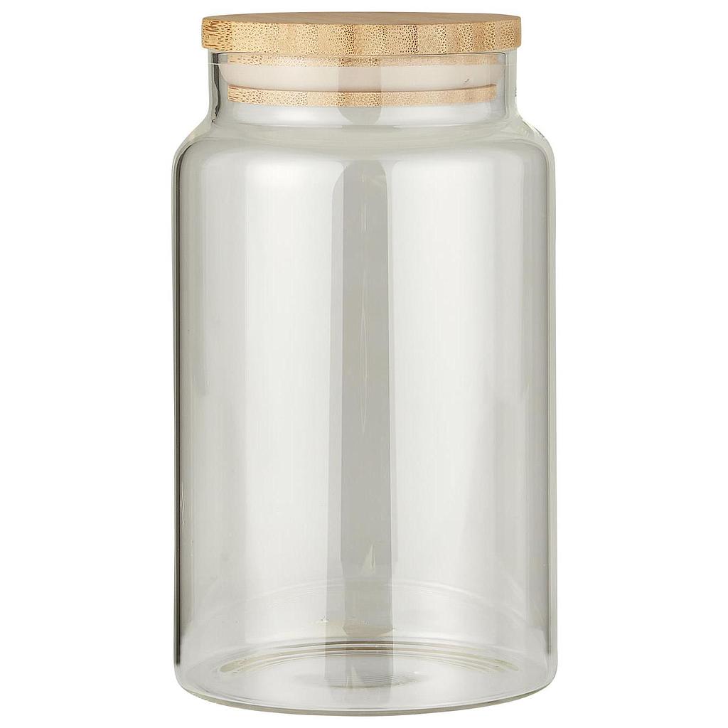 IB Laursen . Contenitore in vetro con coperchio in bamboo e guarnizione 1000ml.
