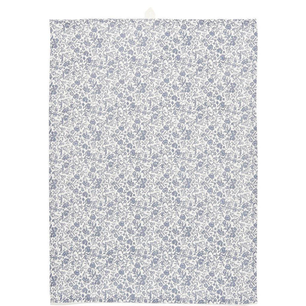 IB Laursen . Asciugapiatti con fiori Azzurro Polvere 50x70
