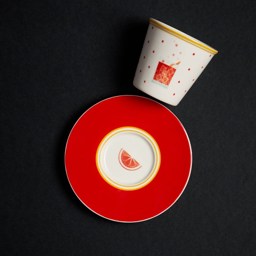 Blogo Design . Tazzina e piattino Negroni Espresso